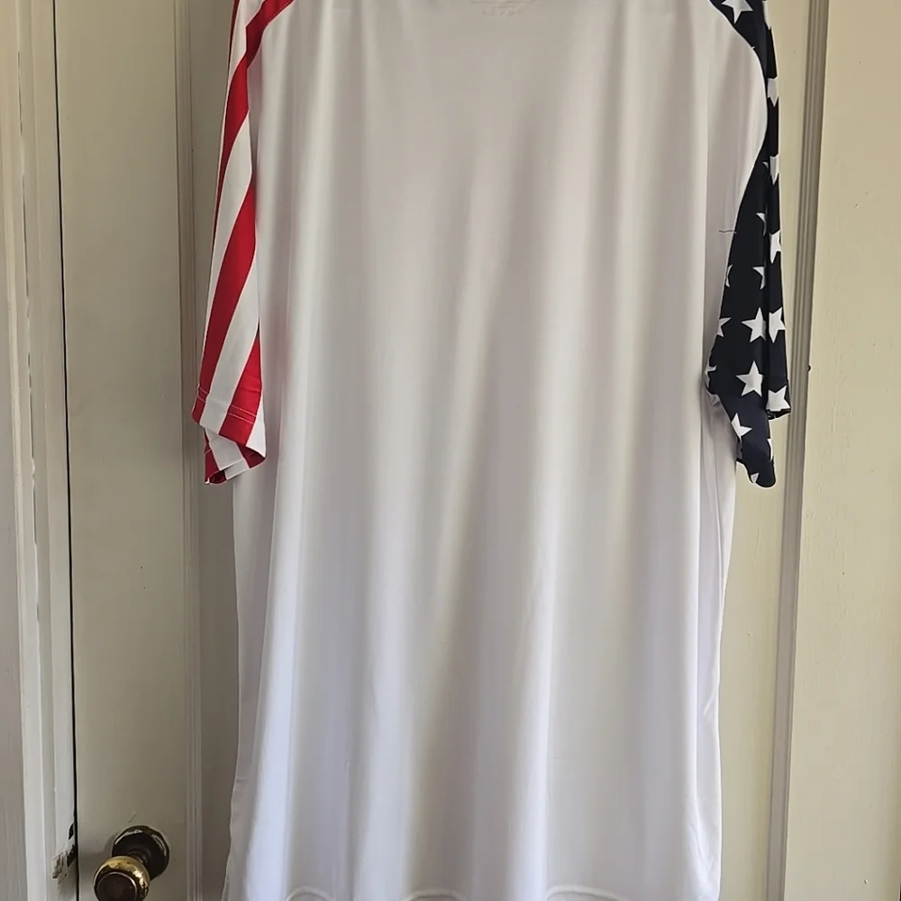 Mens Stars and Stripes Short Sleeve Polo Shirt Size 3XL NWT - Picture 6 of 7